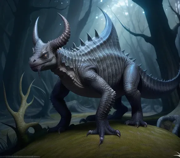 monster, horns, ((silavra art style)), teeth reptile, dragon halfbody, 3d render ultra detailed of a beautiful reptile, intimidating, scary, grey black body, beautiful scales, 150 mm, beautiful studio soft light, rim light, vibrant detail painting, <lora:silavrav2:0.6>