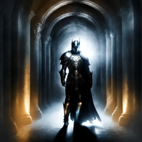 photo, an ascendent knight standing in dark corridor with black sun in night sky behind (AscendentRedux style:1) <lora:djzAscendentRedux:0.8>