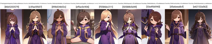 (masterpiece, best quality), intricate details,
1girl, <lora:wiztest:0.8> wiz, ahoge, (brown eyes:1.7), light brown hair, (hair over one eye:1.5), long hair,cross, dress, hood, hood down, jewelry, latin cross, long dress, long sleeves, (purple dress:1.5), robe, (purple robe:1.5),
<lora:squeezerExperimental_:0.8> small breasts, fantasy village,