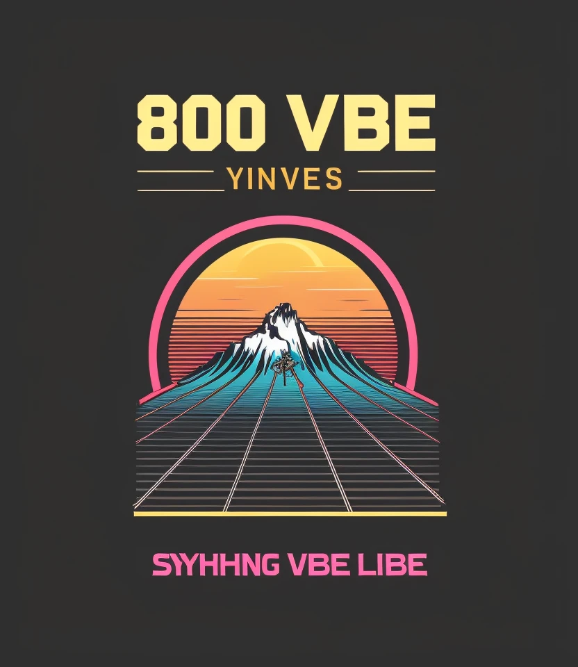 80's style tshirt design, 80's vibe, synthwave retro