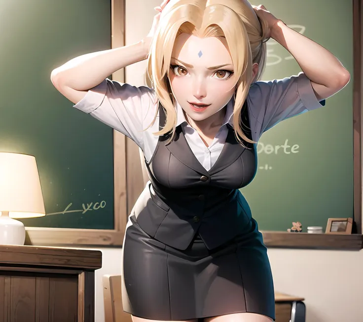 TsunadeNS,  teacher classroom, sunlight, skirt, white shirt, teaching, mature women, <lora:TsunadeNSS:0.6>