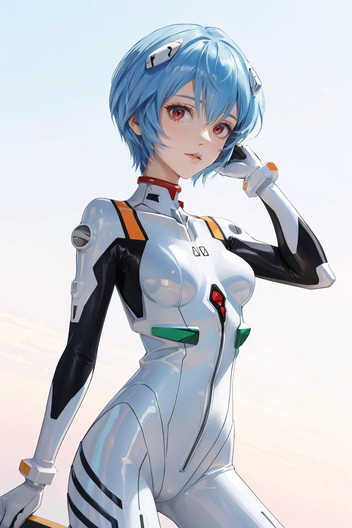 ayanami_rei,plugsuit,bodysuit,interface headset,white bodysuit,<lora:ayanami_rei:0.9>