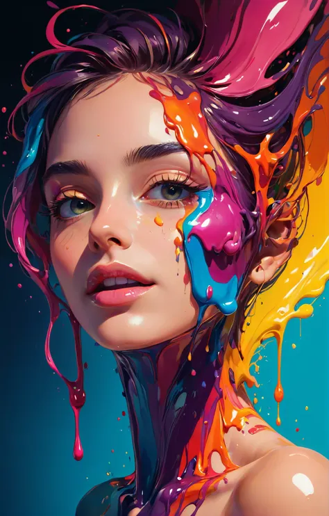 Abstract style art of liqidsplash portrait, Coquette Academia aesthetics, vibrant colors, stunning background. bathed in sunlight, a mesmerizing blend of light and shadow. masterpiece, absurdres, intricate details <lora:Liqidsplash:0.5>, Non-representational, colors and shapes, expression of feelings, imaginative, highly detailed