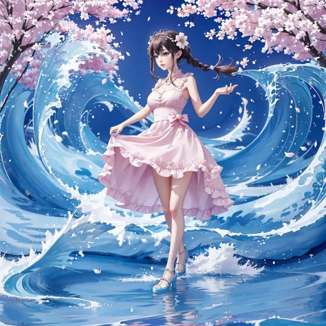 masterpiece,best quality,1girl,sleeveless dress,full body,floating hair,
medium breasts,single braid,Sakura Trees,(Greatwave:1.2),
<lora:blindbox_v1_mix:0.7>,<lora:Sakura:0.6>,<lora:Greatwave:0.7>,
