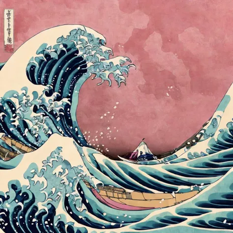 <lora:Greatwave:1>greatwave pink