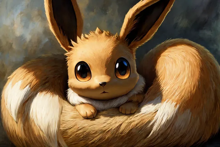 masterpiece, best quality, highres, ultra-detailed, <lora:Y1-Furry-Eeveelution:1> eevee, Furry-Eeveelution