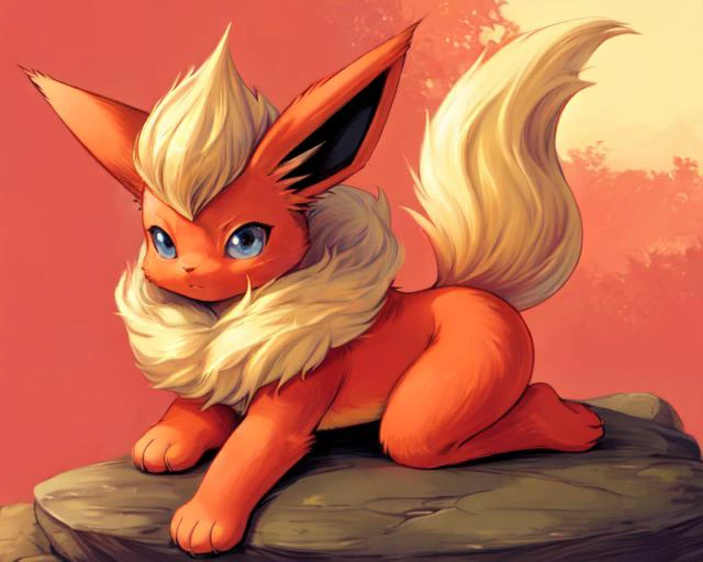 animal, no humans, solo, masterpiece, <lora:add_detail:0.7>, <lora:F1-Furry-Eeveelution:1> flareon, cat