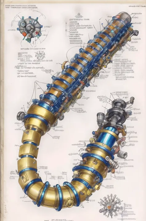 <lora:BoduMedical-06:0.25> bodumedical
medical diagram of a mechanical pneumatic complex jewel centipede mechanism, shiny metal, valves and springs, large main diagram, small callouts, notations, (extremely detailed), vibrant colors,
<lora:add_detail:1>