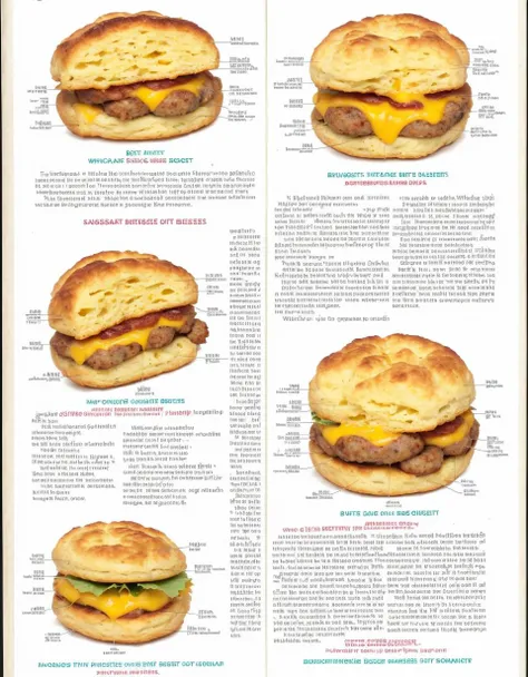 sausage egg and cheese biscuit <lora:BoduMedical-06:1> bodumedical, white background,  english text
