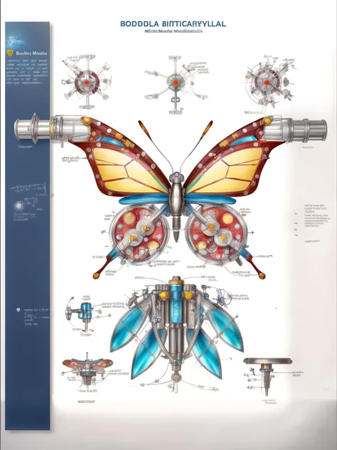 <lora:BoduMedical-06:0.25> bodumedical
medical diagram of a mechanical pneumatic complex jewel butterfly mechanism, shiny metal, valves and springs, large main diagram, small callouts, notations, (extremely detailed), vibrant colors,
<lora:add_detail:1>