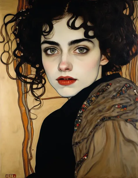 <lora:Aether_Beauty_v1_SDXL_LoRA:-1> big eyes, big teeth. Oil Painting of a Woman, art by Gustav Klimt,
art by Egon Schiele