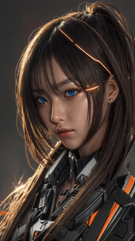 masterpiece, best quality,highres, 1girl , <lora:idolface:0.5>, <lora:FenW:0.5>, <lora:Niji:0.5>, (mecha:0.7), detailed eyes, detailed hair, photorealistic,