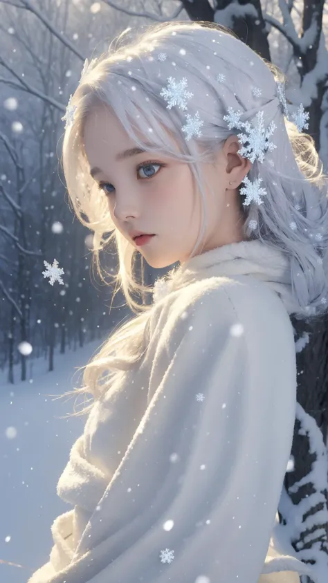 masterpiece, best quality,highres, 1girl, <lora:weddingdress_20230712023801-000002:0.8>, <lora:butterfly:0.5>, butterflystyle, snow, snowing,snowflake hair ornament,