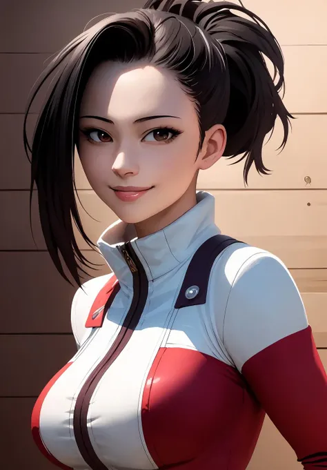 <lora:momo_yaoyorozu:0.8>, momo_yaoyorozu, (masterpiece, best quality,perfect lighting), 1girl, solo, smirk, portrait,