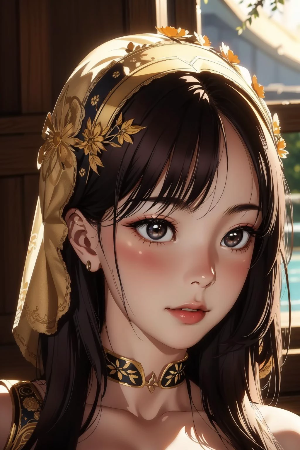 1girl, designed by WLOP, Ross Tran and edgar maxence, RAW photo, landscape of a (The Yggdrasil Tree:1.1) from inside of a Riften, at Sunset, Moonlight, sharp and in focus, Sony A9 II, 800mm lens, Fujicolor, concept art, Movie concept art, in the style of Mona Lisa, photorealism, close-up