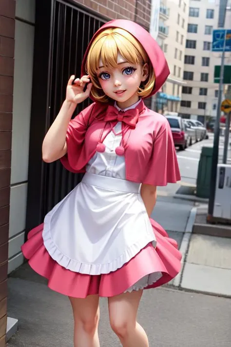 <lora:epi_noiseoffset2:0.25>, <lora:add_detail:0.6>, <lora:LowRA:0.20>, masterpiece, best quality, <lora:bbh:0.85>,bbh, realistic, (ribboned ponytail:0.5), (hair color color jonquil:0.5), funny, (wearing a girly outfit:1.1), (Walking as if wearing oversized clown shoes:0.5)