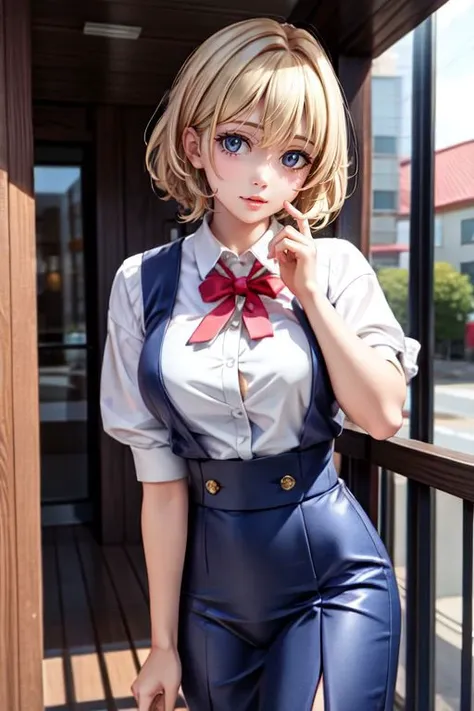 <lora:add_detail:0.6>, <lora:LowRA:0.20>, masterpiece, best quality, <lora:alice:0.85>, alice, realistic, (teased ponytail:0.5), (hair color color jonquil:0.5), neutral, (wearing a fashion outfit:1.1), (Dancing with an imaginary puppy:0.5)