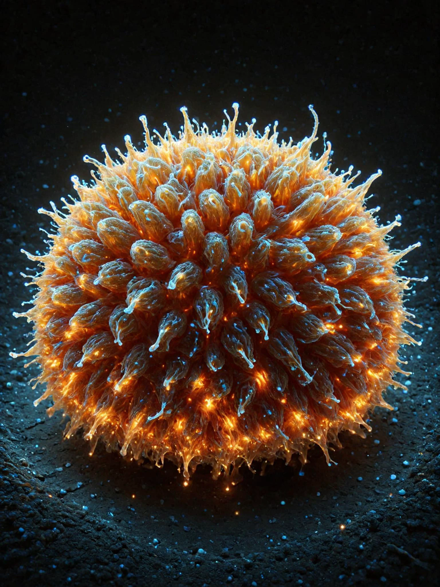 ais-blmn, El3ctr0nStyle, bacteria and virus, chaos, glowing background, ultra detailed, colorful, bioluminescent <lora:ais-blmn-sdxl:1><lora:ElectronStyleXL_v2:1.0>