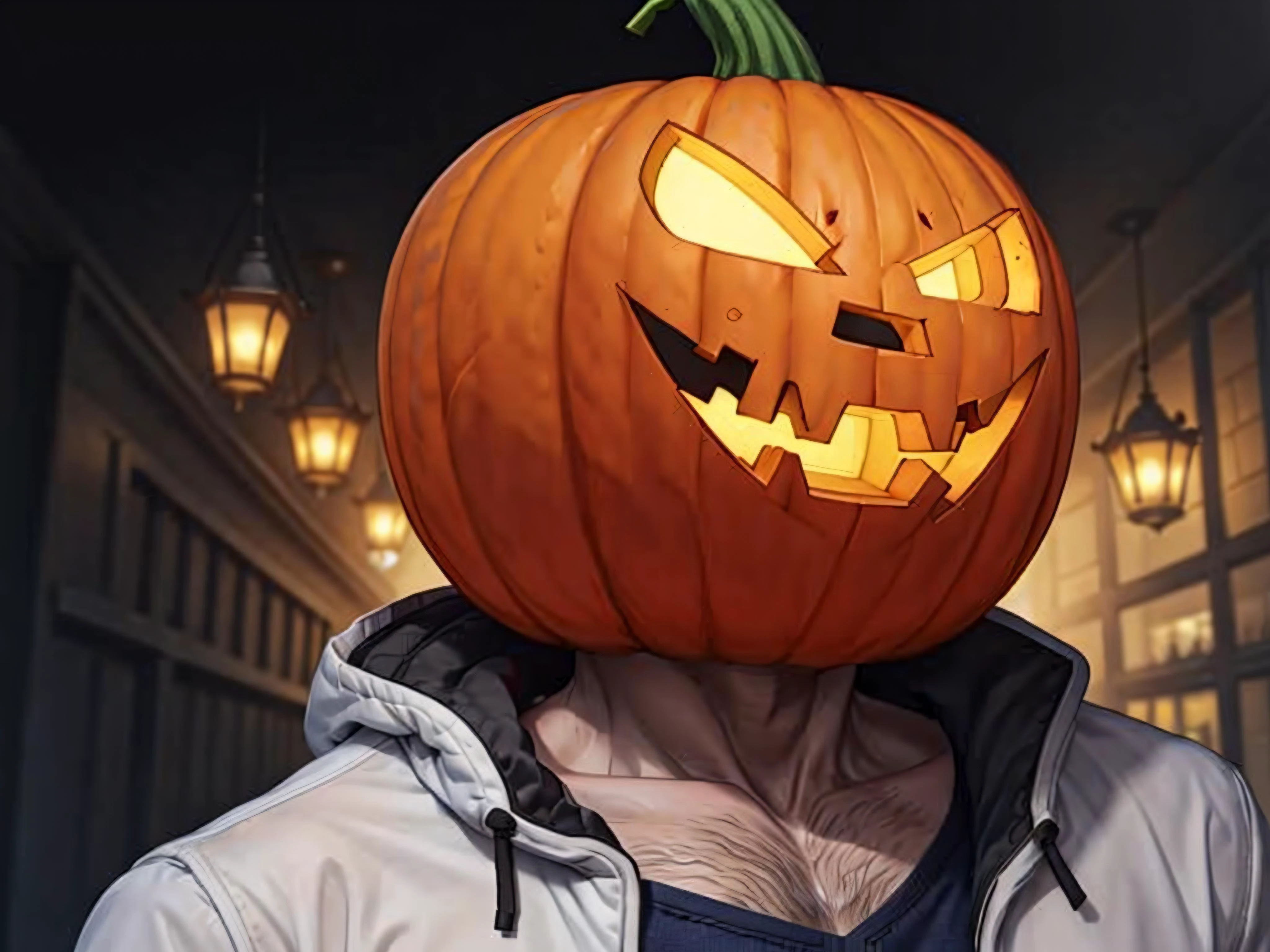 Male A Jack-O-Lantern〘Style LoRA〙