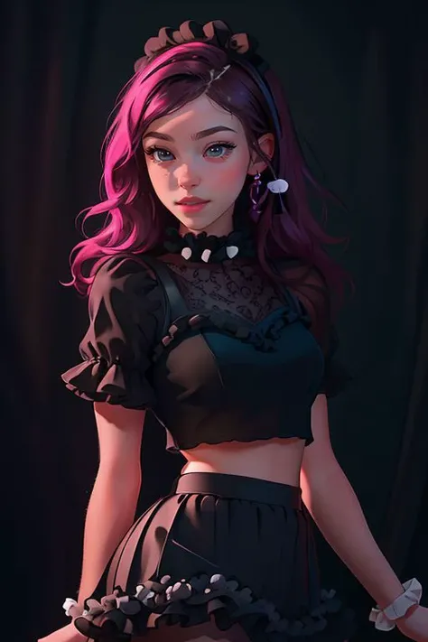 Merger_ali_belle
(gothic cheerleader:1.1) outside wearing a black (skull top:1.2) with a skull on it and a (frilly skirt:1.2) holding (pom poms:1.2), gothic, (cheerleader:1.2),
bokeh, f1.4, 40mm, photorealistic, raw, 8k, textured skin, skin pores, intricate details  <lora:epi_noiseoffset2:1>, epiCRealism <lora:ClothingAdjuster3:-0.8>