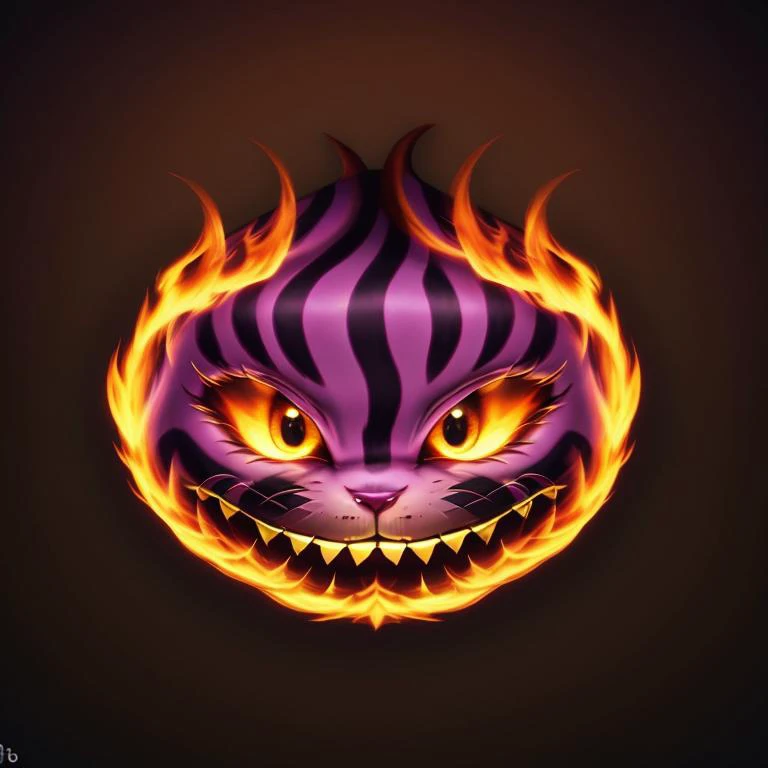 cheshire cat, vivid fire <lyco:DonMF1re:0.5>