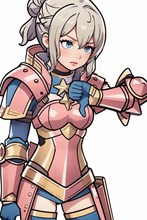 (masterpiece, best quality), intricate details,
1girl, <lyco:effieV2-000014:0.8> def_effie, pink breastplate, armor, thighhighs, boots, shoulder armor, faulds, poleyn, gauntlets, Rerebrace armored boots, pauldrons
<lora:thumbs-down:1> thumbs down,