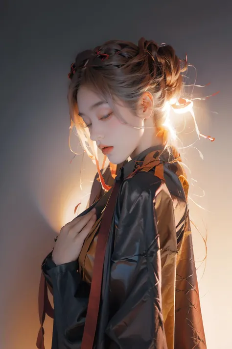 a 20 yo woman, White long hair, dark theme, soothing tones, muted colors, high contrast, (natural skin texture, hyperrealism, soft light, sharp) <lora:y3ll0wblu3:0.65>Y3LL0WBLU3, GLOWING, <lora:stage_20230922024549:0.1> <lora:spotlight:0.31> <lora:anxiang:0.5>