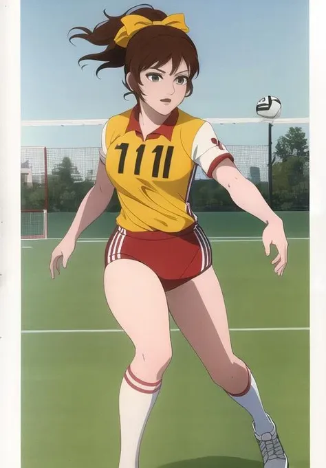 <lora:Mia-AttackNo1:0.8>, Mia-AttackNo1, solo, volleyball uniform, no 1,, (masterpiece, best quality, absurdres, detailed, ultra-detailed:1.3)