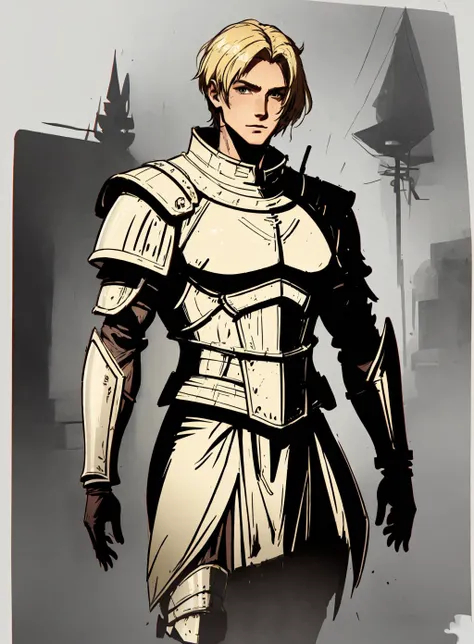 draw of a man,
blonde hair, armor, medieval warrior, solo,
<lora:Dystopian_Ink-000004:.8>