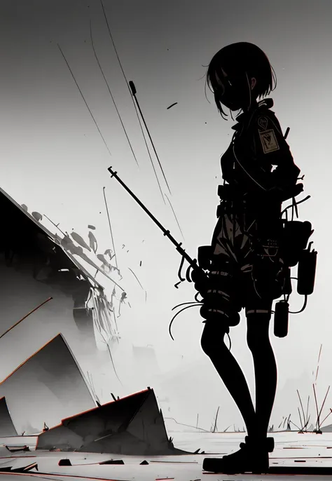 a girl in the war <lora:Dystopian_Ink-000004:.8>,