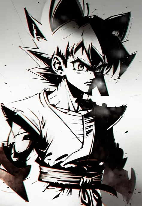 GOKU, <lora:Dystopian_Ink-000004:.8>,