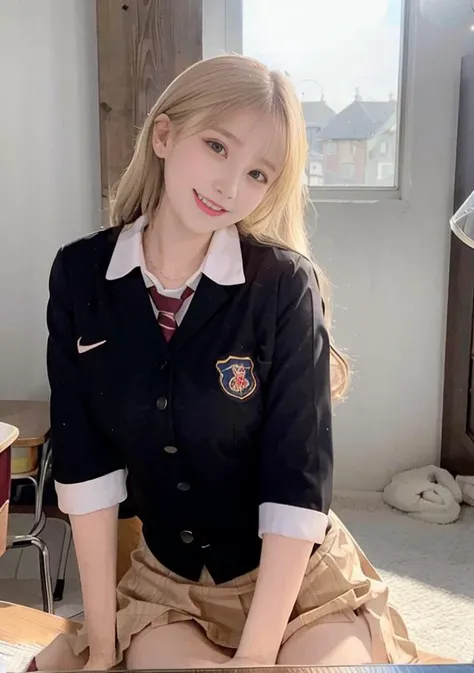 <lora:chilloutmixss_xss10:0.8>, <lora:koreanDollLikeness_v10:0.5>, 1girl,
(school uniform:1.3), (castle),(long blonde hair:1.2), (medium breasts:1.2), (light smile:0.6), windmill,
Fine collarbones, delicate necklace, delicate earrings,
(8k, RAW photo, best quality, masterpiece:1.2), (realistic, photo-realistic:1.37), professional lighting, photon mapping, radiosity, physically-based rendering,