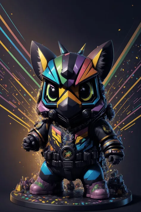 <lora:grafitize_v1:1> grafitize solo
masterpiece, best quality, intricate details, highly detailed raw photography, photorealism, photorealistic, soft focus, volumetric lighting, volumetric shadows, cinematic light, large-scale, 8k-perfect-arnold
Numbat, ((standing on base)), toy, chibi
particles with graffiti effect, (((rainbow background)))