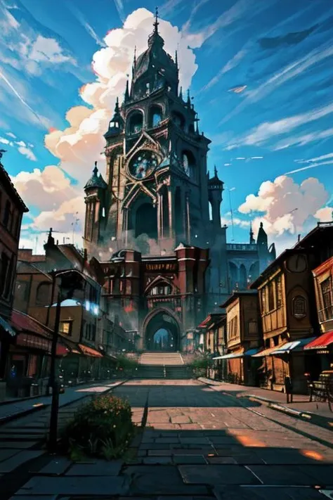 outdoors, renaissance, renaissance city, vintage, clouds, day