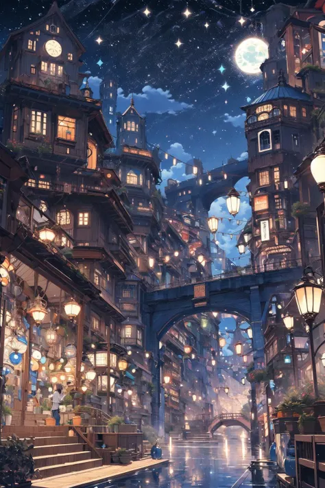 (masterpiece:1.2), best quality,PIXIV,Night scene,
 <lora:Night scene_20230715120543:1>