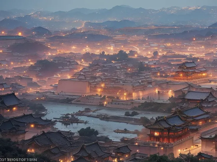 best quality, masterpiece, realistic,Chinese Forbidden City,tilt shift photography,<lora:Night scene_20230715120543:0.8> Night scene