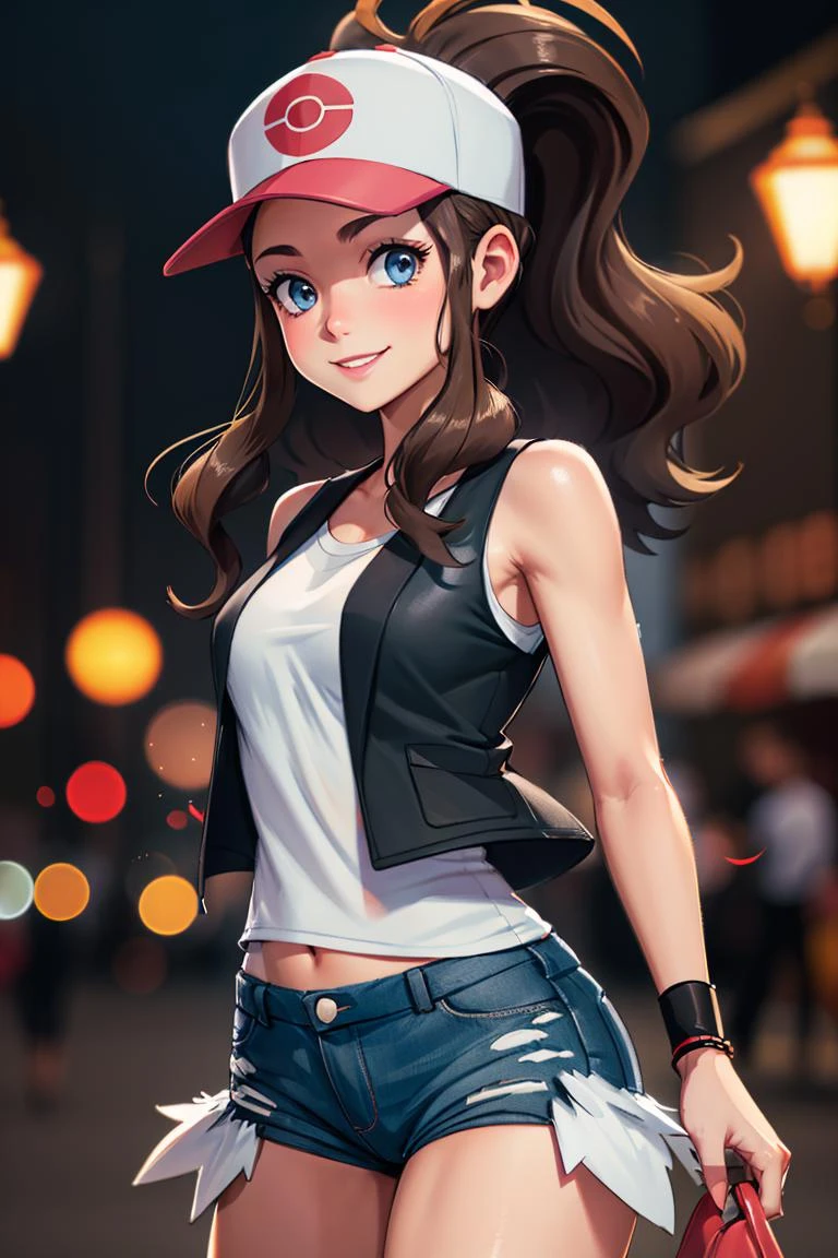 centered, award winning upper body portrait, cowboy shot, (looking at viewer:1.2), | solo, smile, def1, | city, urban scenery, city lights,| bokeh, depth of field, cinematic composition, | dynamic pose,
<lora:hilda1-000010:1>