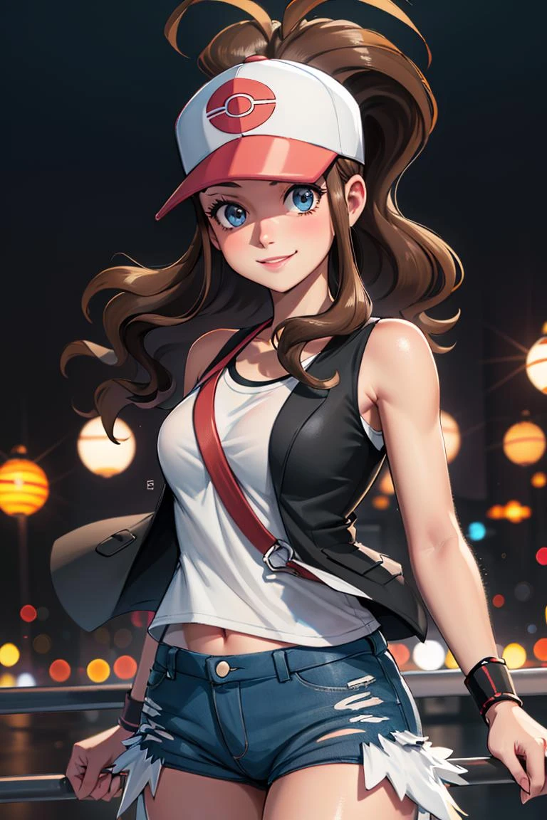 centered, award winning upper body portrait, cowboy shot, (looking at viewer:1.2), | solo, smile, def1, | city, urban scenery, city lights,| bokeh, depth of field, cinematic composition, | dynamic pose,
<lora:hilda1-000010:1>