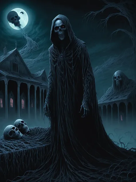 photorealistic, (solo:1.3), detailed digital illustration of a Corporeal wraith with flowing, spectral garments , Silent, moonlit sanatorium with chilling echoes in the background <lora:xl_more_art-full_v1:0.4>, <lora:EnvyNIghtmareXL01:0.8>