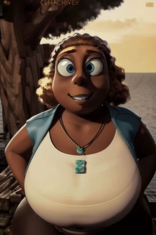 dark skin, anatomically correct, masterpiece, best high quality, ultra details, realistic, RAW Photo, perfect anatomy, 4k, 8k, quality lighting, detailed hands, detailed eyes, (solo), full figured, human, woman, Shelby, ginger hair, white shirt, black pants, nervous smile, looking at viewer,