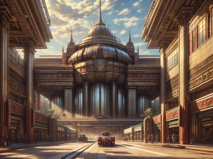 authoritarian, cityscape, scenery, view of a grand city, (masterpiece:1.3), (best quality:1.2), chiaroscuro, ( Unreal Engine, CGI render, Hyperdetailed, scenery, city, vivid colors, deep metallic colors, buildings, train station, mall, central park, residential complex, promenades, wide boulevards, courtyards, realistic, magnificent architecture, ), ultra high quality model, 8k Ultra HD, perfect composition, beautiful detailed intricate insanely detailed octane render, 8 k photography, soft natural volumetric cinematic perfect light, perfect depth of field shot, ray tracing, photometry, beautiful, luminous reflections, rtx on, subspace scattering, (subsurface scattering:1.1), dynamic hdr tone mapping, (volumetric lighting:1.2), (screenspace reflection:0.7), (Physically-Based Rendering:1.35), (Unity Wata environmental lighting:0.4), maximal attention to correctness and detail,
(uploaded and trending on imgur, pixiv, furaffinity, pinterest, e621, inkbunny, tumblr, deviantart, artstation, ),
((in the style of and art by midjourney, raphael, greg rutkowski, Frank Lloyd Wright, James Gurney, Thomas Kinkade, )),
<lora:Authoritarian Architecture (AD):0.85>