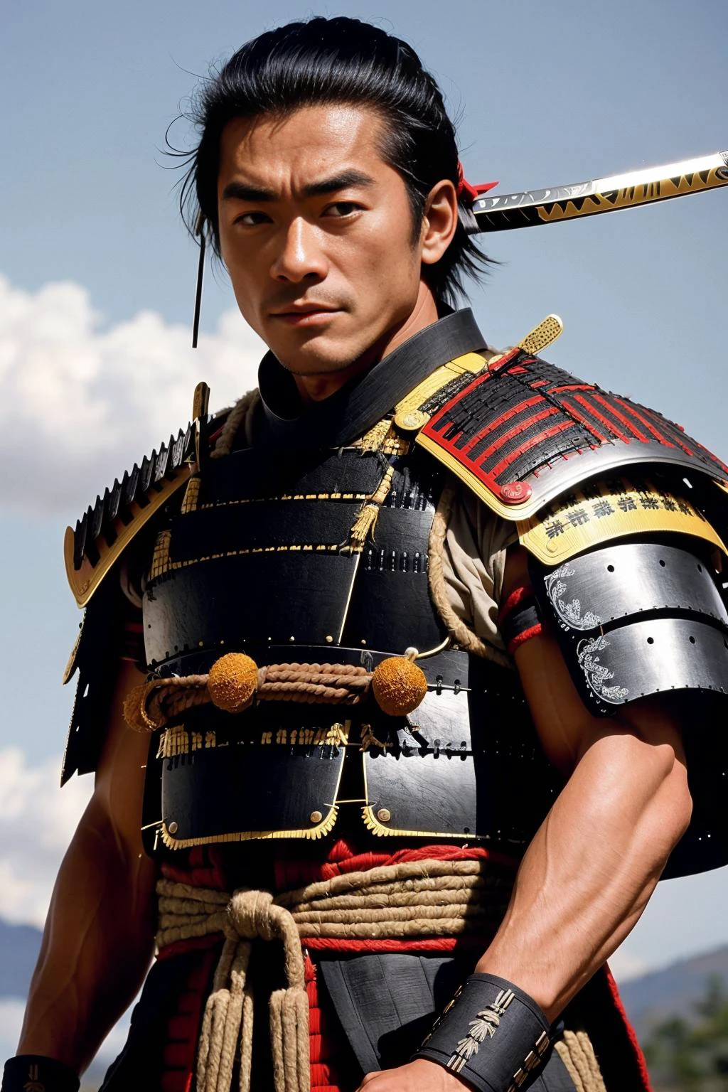 toshiro mifune as Tokugawa Ieyasu, akira kurosawa movie style, Smrai_style