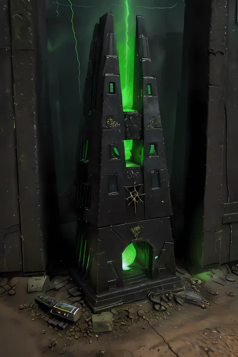 (Screen print:1.3) ((masterpiece,best quality)), <lora:Necron_Architecture:0.80>, Necron_Architecture, ((electricity)), green glow, amber theme:1.3 <lora:futureurban_XL:0.40> futureurban. <lora:Shadowrun:0.70> cyberpunk, neo-aztec
<lora:great_lighting:4> great lighting <lora:add-detail-xl:0.25> <lora:cine:1> cin3 <lora:abycrimviso:1> abycrimviso, acrvi1