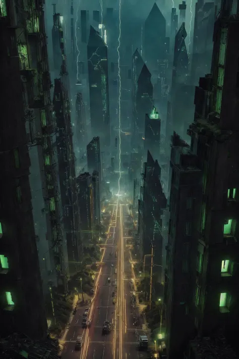 (Screen print:1.3) aerial view of a sprawling metro-plex city. dystopian scifi, ((masterpiece,best quality)), <lora:Necron_Architecture:0.80>, Necron_Architecture, ((electricity)), green glow, amber theme:1.6 <lora:futureurban_XL:0.60> futureurban. <lora:Shadowrun:0.70> cyberpunk, neo-aztec
<lora:great_lighting:4> great lighting <lora:add-detail-xl:0.60> <lora:cine:1> cin3 <lora:abycrimviso:1> abycrimviso, acrvi1