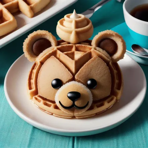 A sharp focus photo of an adorable Waffle Bear syrup, 8k, 4k, adorable, cute, children's illustration,<lora:Elixir:1> <lyco:locon_perfecteyes_v1_from_v1_64_32:1.0>