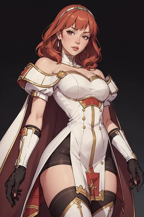 Full body shot, full body view, Jupiter is a big party, Dream like outer space backdrop of jupiter cresting as the satrun rises in the backdrop, Jupiter is a big girl, (((a Bavarian beer maiden servers loose blouse, shoulders bare))), she is thick heavy set, very happy with red hair, she takes over the room.  With red eyes wearing a red eye patch, (red eye patch), Jupiter in the background, the solar system appears to revolve around her the life of the party. Dream like see all the other planents in Jupiters wake. No bar backgroun, Make it a solar system background party in fore ground
