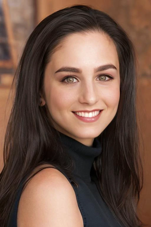 molly, ((Wearing a sleeveless turtleneck)), ((in the city)), Professional, model shoot style, 8k raw, high res, ultrarealistic, hyperrealistic, soft lighting, good lighting, textured skin, photorealism, DSLR photo, high details, detailed face, detailed hair, skin pores, (looking at viewer), (Real Eyes), (Detailed Eye Corneas), (detailed pupils), ((smiling)), photo lab, elegant, insane details, hyperdetailed, low contrast, epiCRealism, Detailed and realistic photography, intricate and realistic eyes, shot outside, skin texture, soft natural lighting, 85mm lens, magical photography, dramatic lighting, ultra-detailed, Kodak 800T, (((SFW))) <lora:Molly_Ephraim:0.85>
