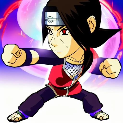 Brawlhalla, (brawlhalla style:1.1), uchiha itatchi, full body, simple background, <lora:naruto_uchihaitachi:1.3>