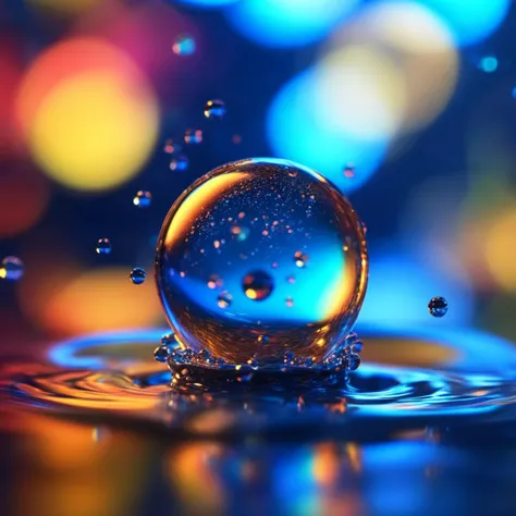 waterart, water,depth of field,[bubble]<lora:waterart:1>, highly detailed, CG render, octane, bokeh, 4k, 8k, 8mm, unreal engine 3d