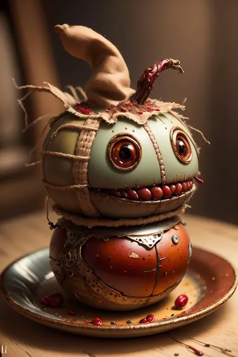 best quality, masterpiece, ultra high res, (photo realistic:1.4), surreal portrait, surrealism, dream-like,
ancho chili powder in a plate , fantasy creature,
v00d00t3ch,   <lora:voodooTECHv5:0.9>,